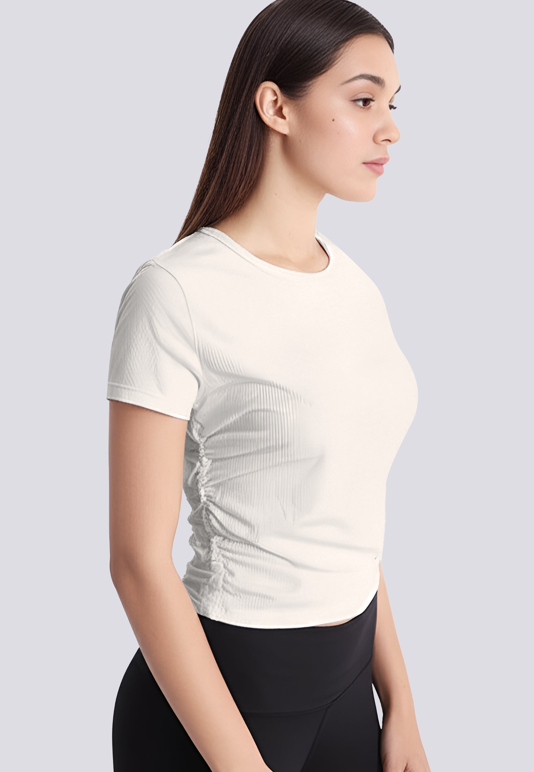 Top Côtelé pour Femme, Manches Courtes - ZEPHYR