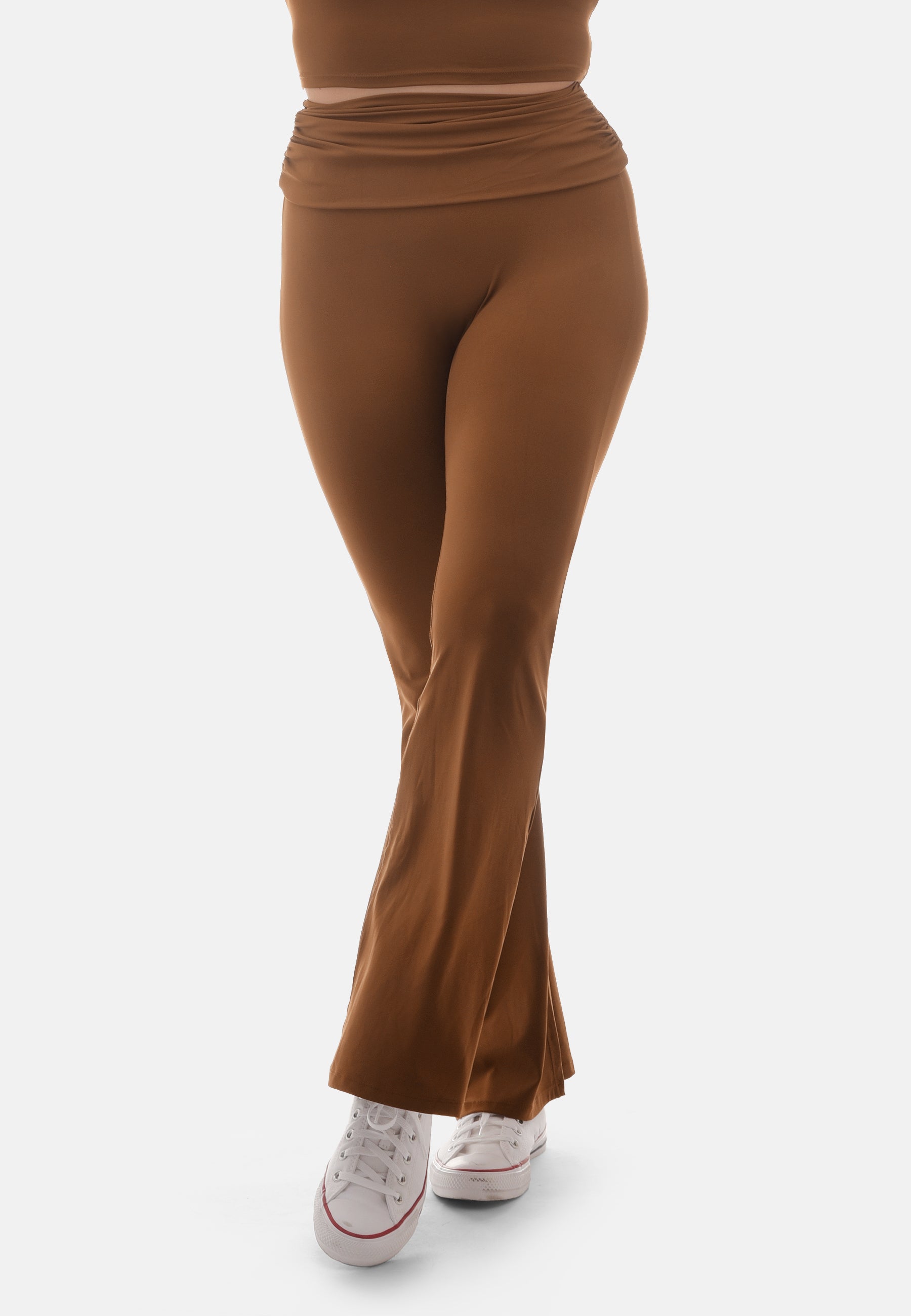 MEREBA Leggings évasé à taille rabattable