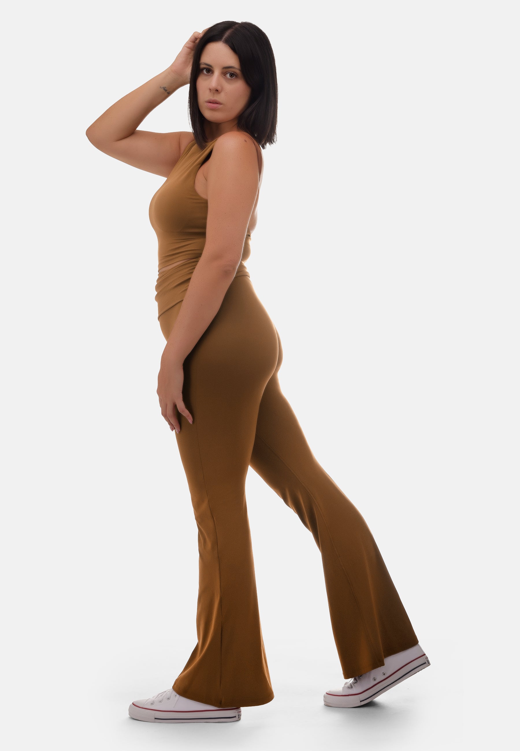 MEREBA Leggings évasé à taille rabattable