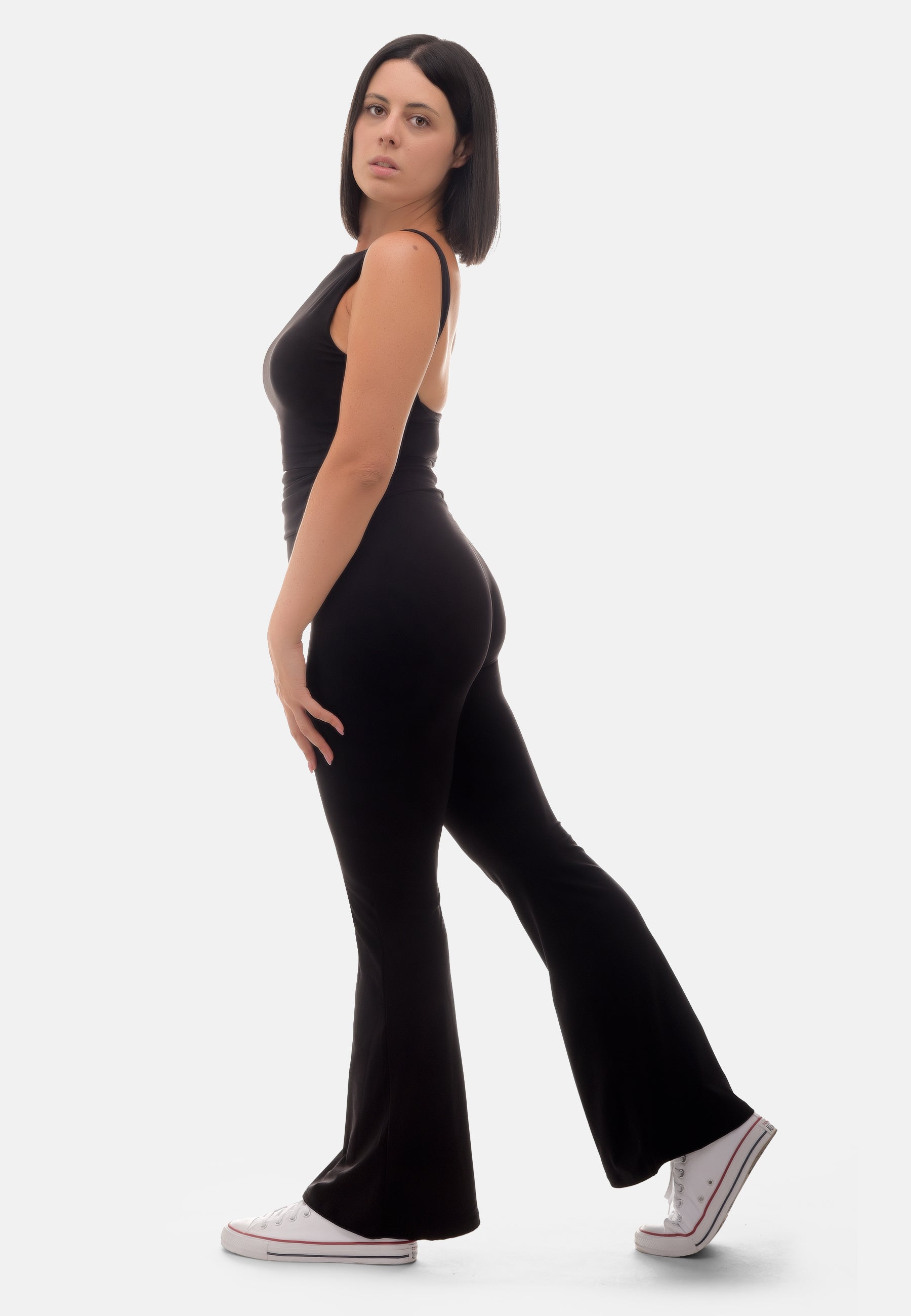 MEREBA Leggings évasé à taille rabattable