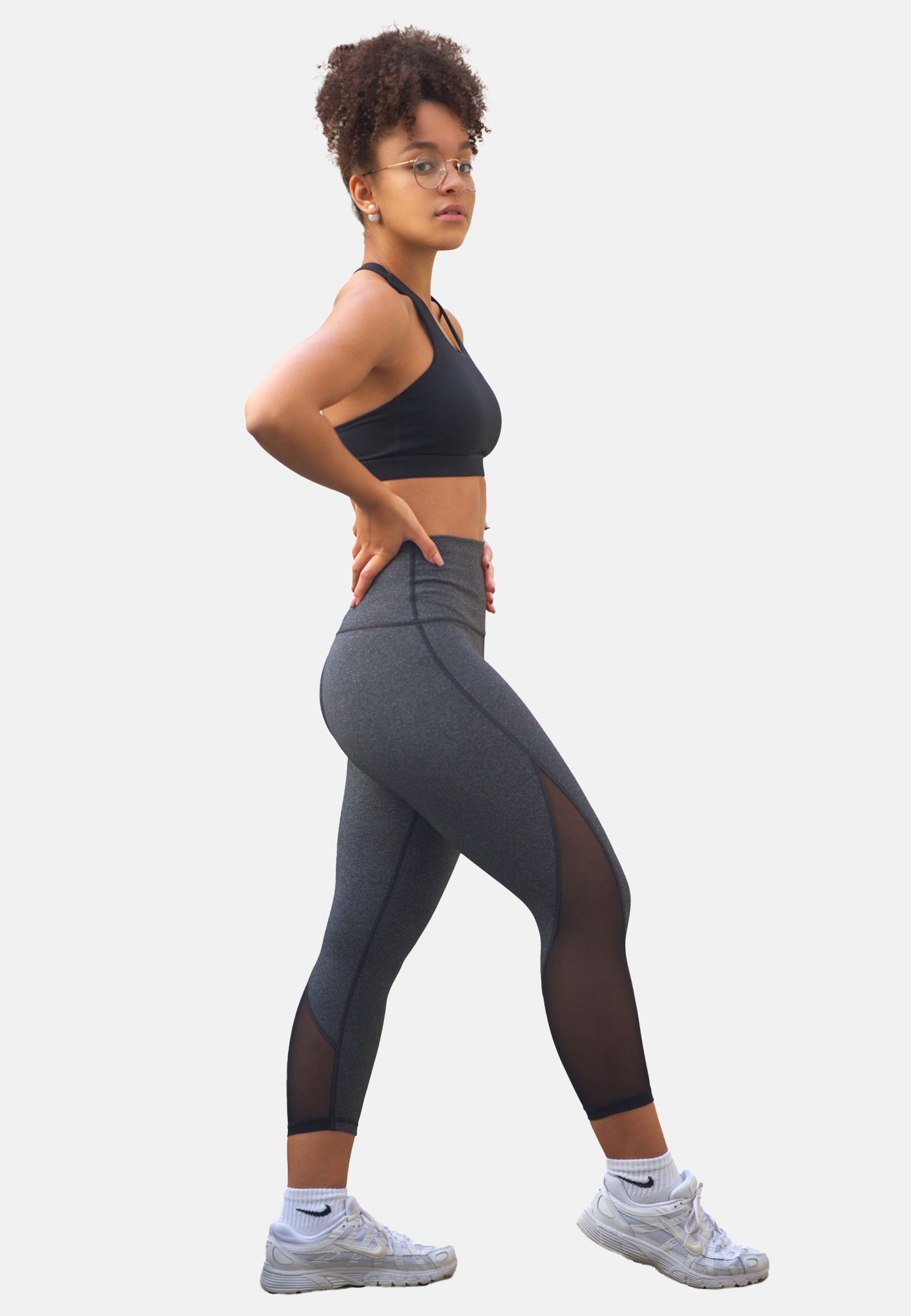 MESH CAPRI Leggings - YantraConnection